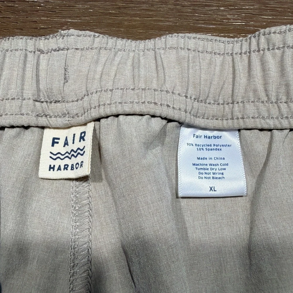 Fair Harbor The One Pant Men's XL Beige Performance Stretch Drawstring Pants
